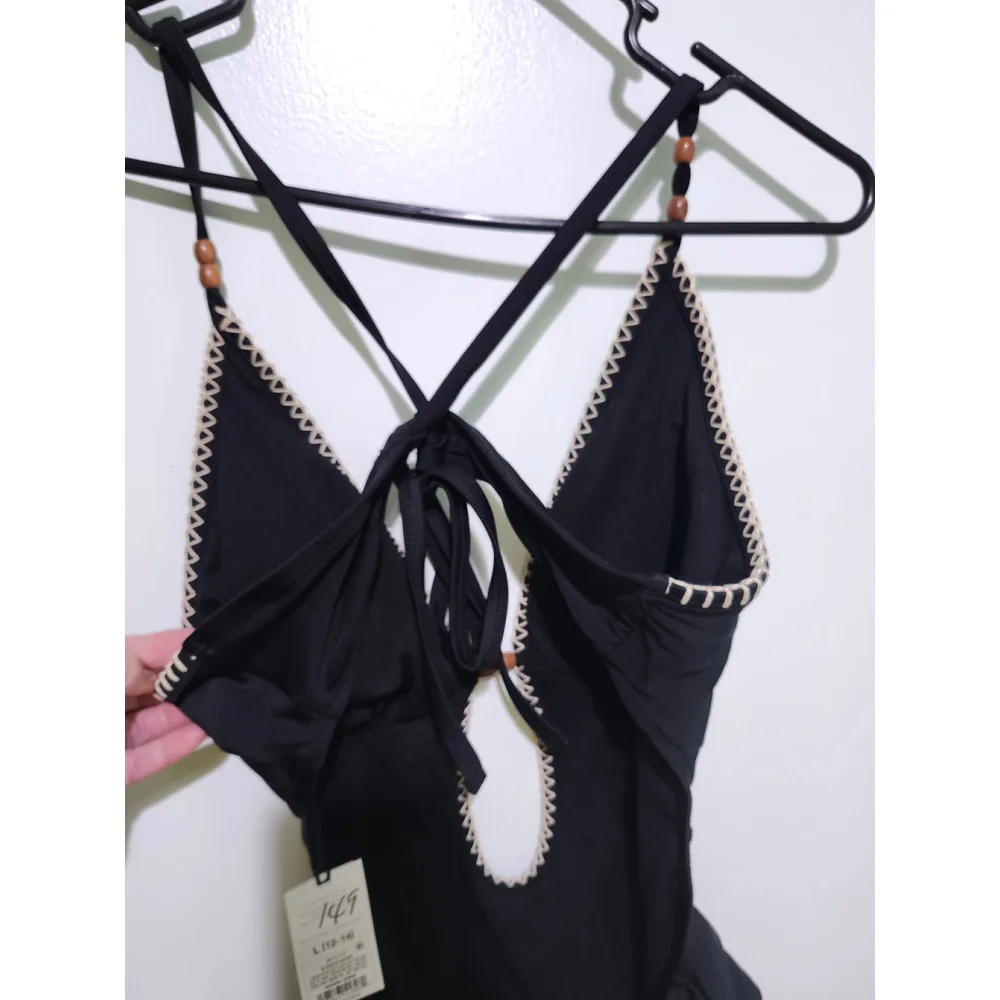 Women's Shade & Shore Swimsuit Size L Black